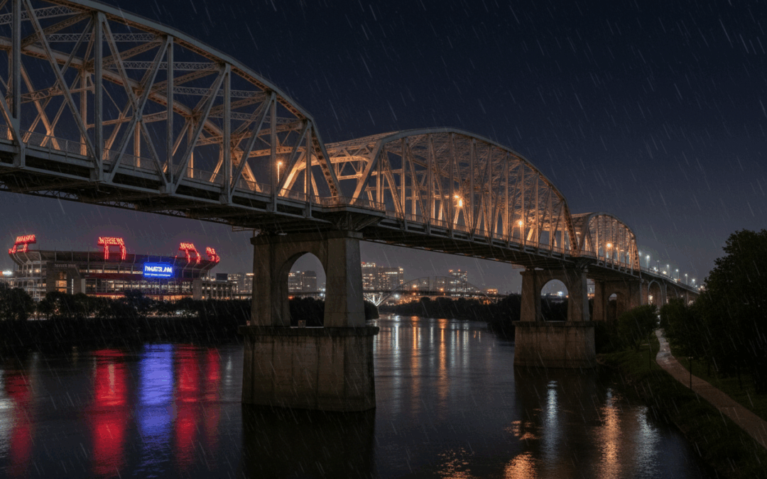 1/16/26: Nashville’s Brisk Evening: Drizzle Persists as Temps Drop from Chilly Day Highs